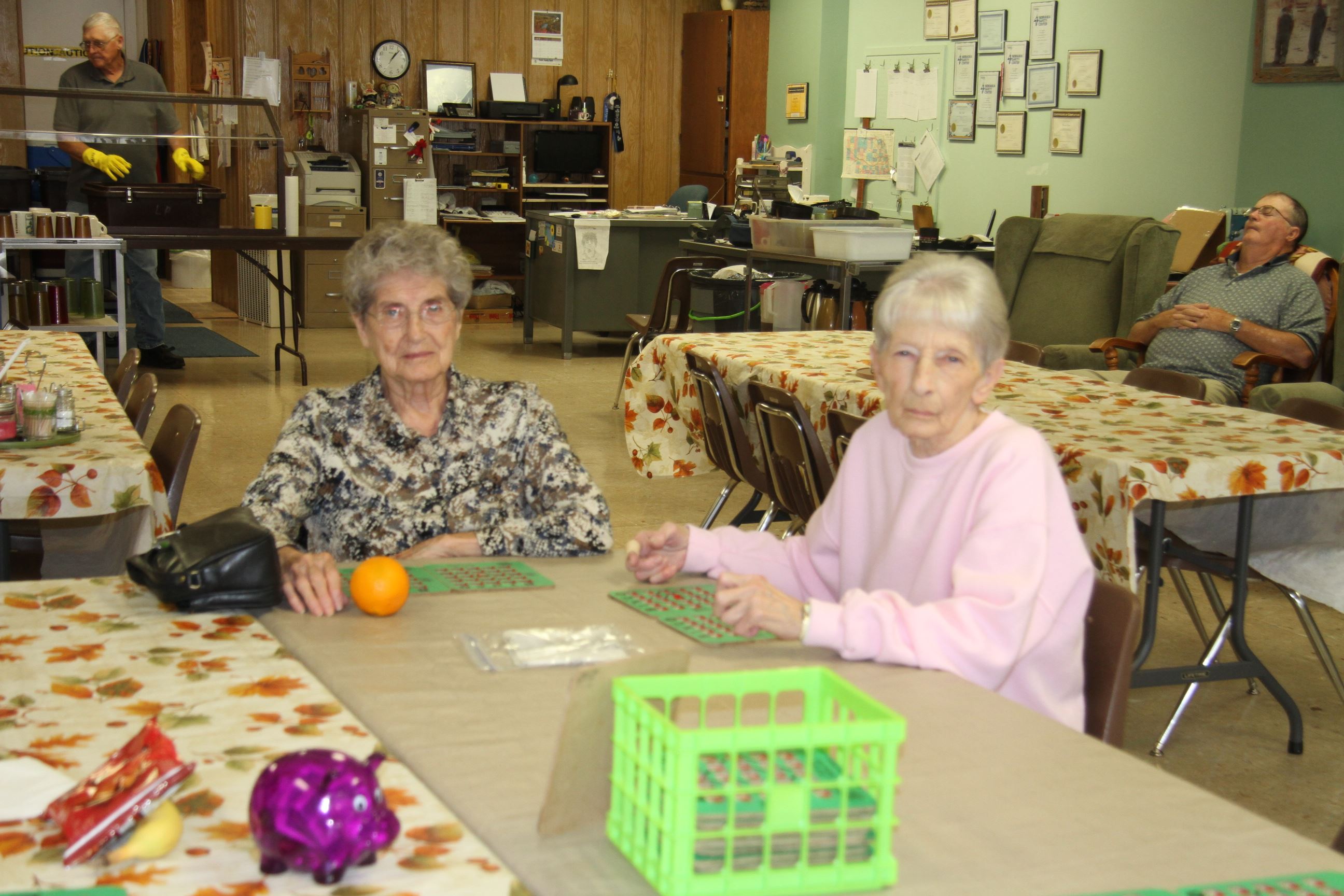 Women Sitting at Table in Senior Center