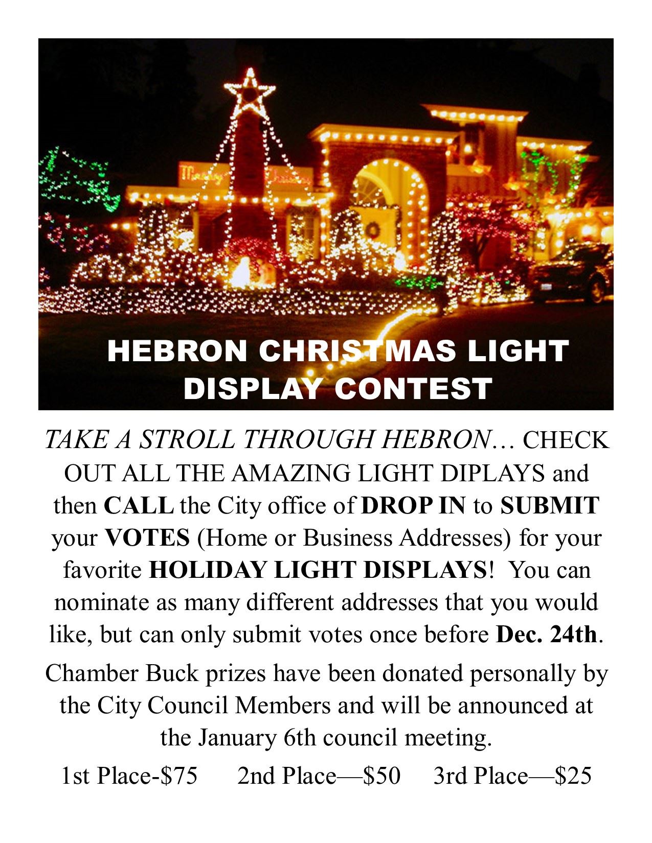 CHRISTMAS LIGHT CONTEST
